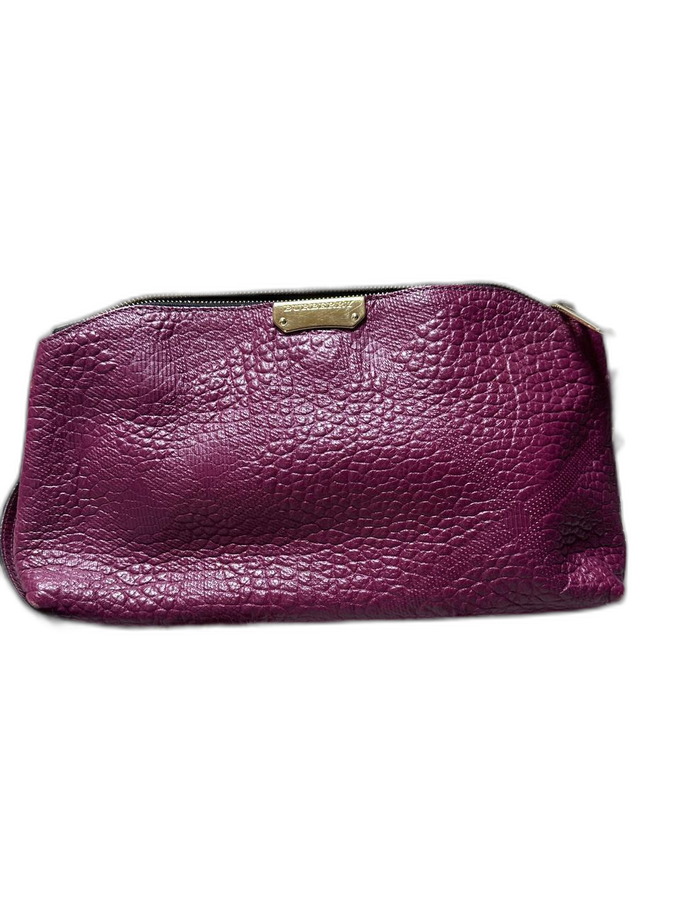 버버리 퍼플 레더 크로스백