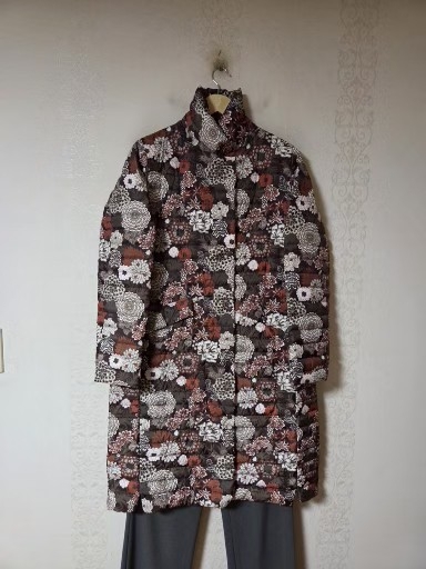 오일릴리 플라워 패턴 구스다운 롱패딩 40(L)66~77