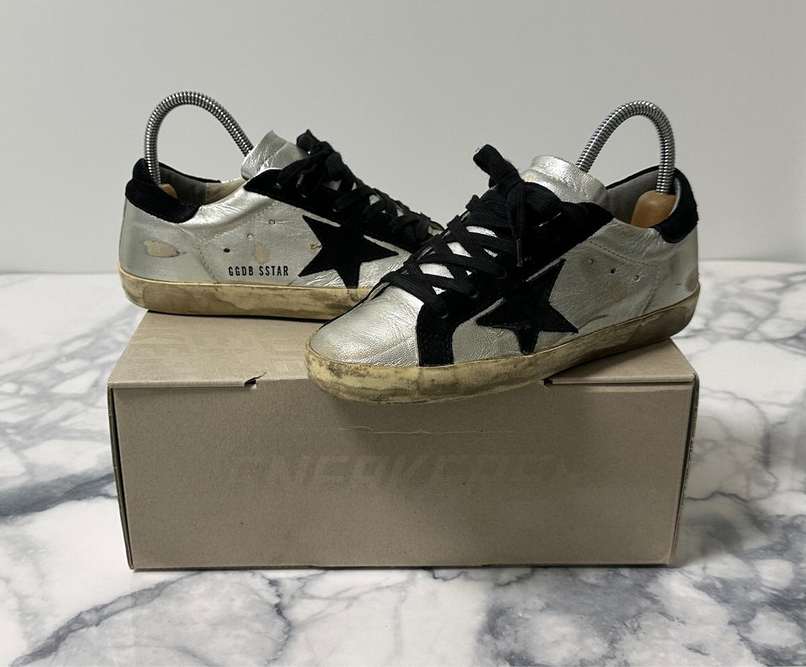 [35] 골든구스 슈퍼스타 실버블랙 스니커즈