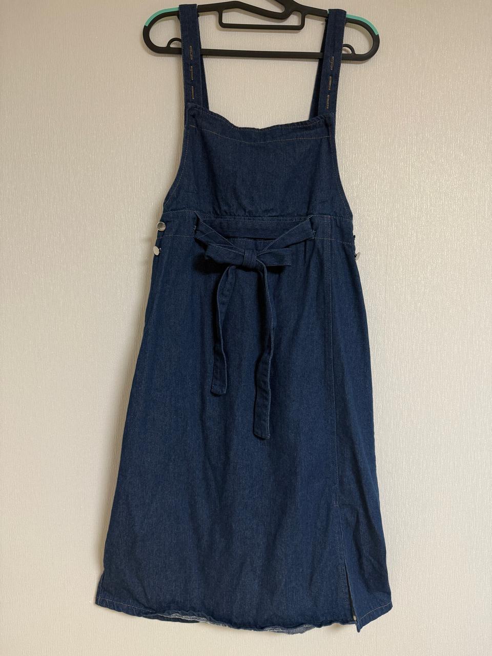 [새상품] 데님 뷔스티에 멜빵 청치마