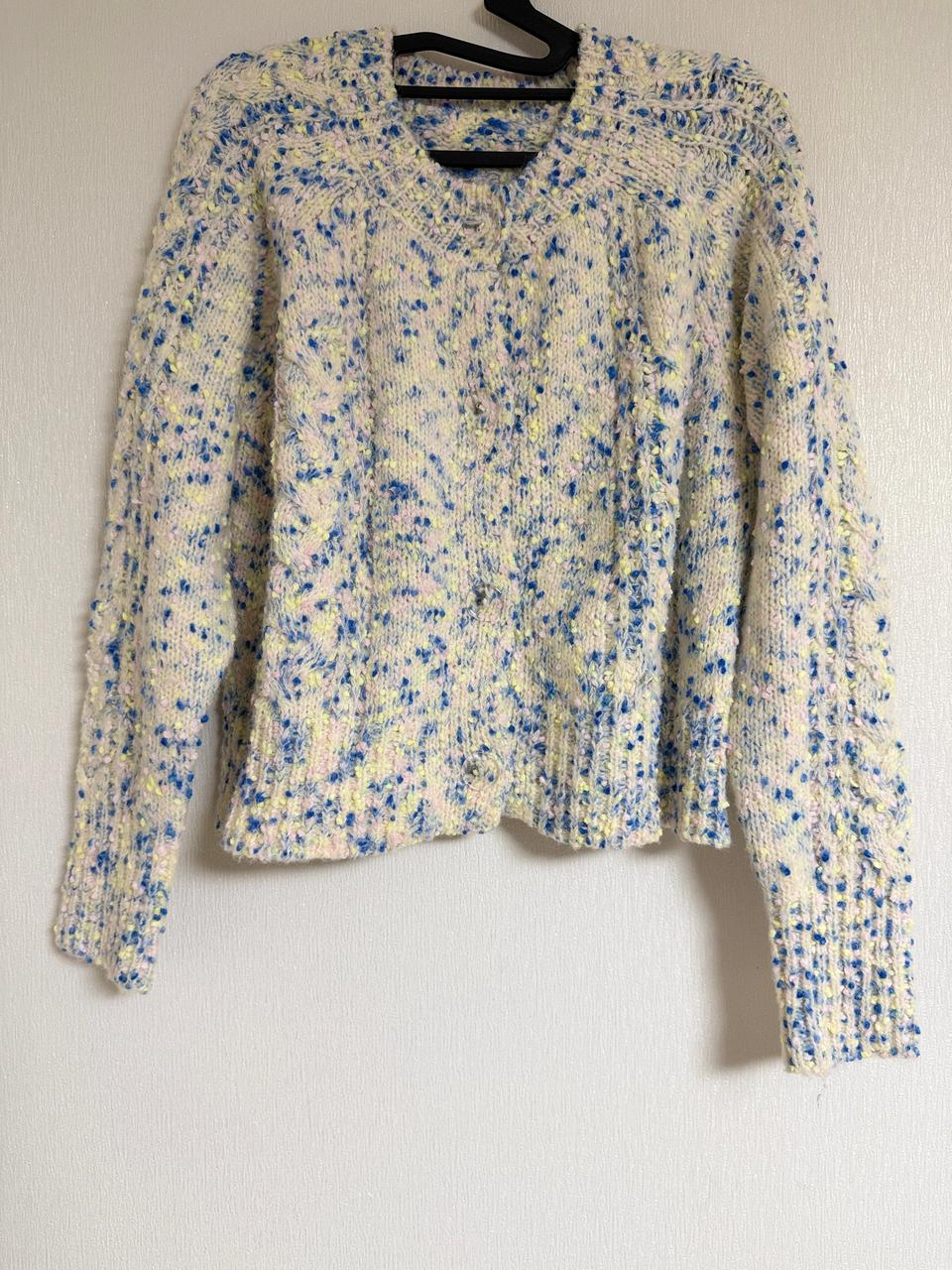 [새상품] 솜사탕 팝콘 니트가디건