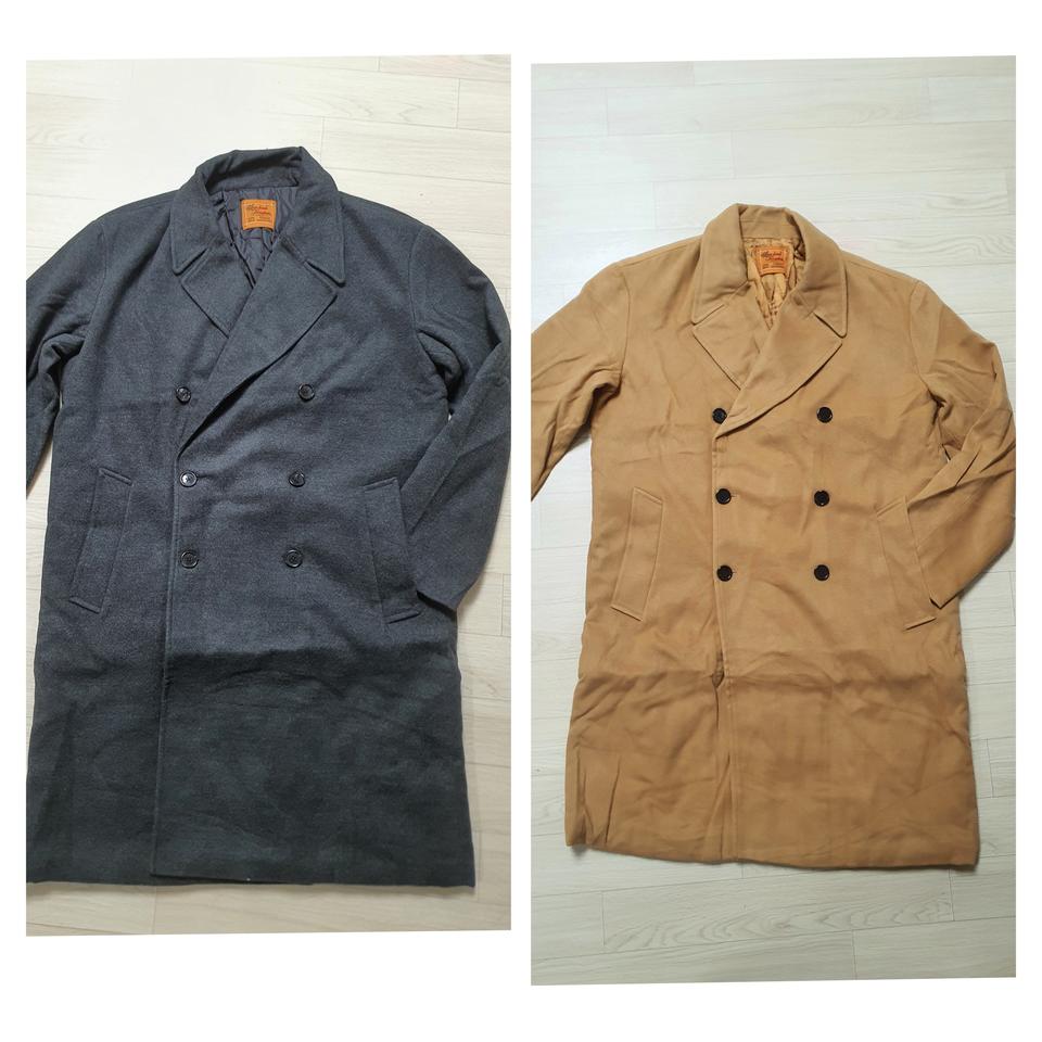 새상품 오버핏 모직 더블코트-빈티지동신