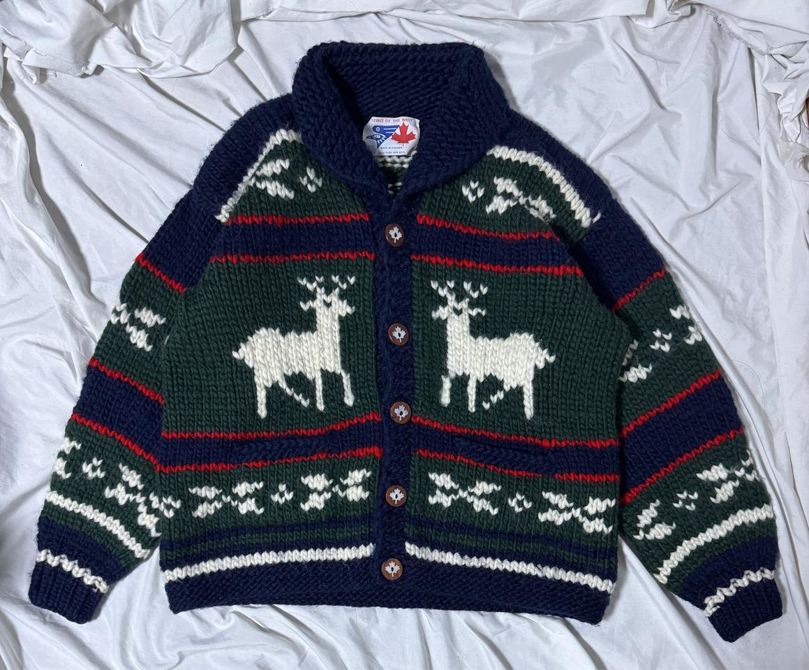 캐나다 코위찬 니트 가디건