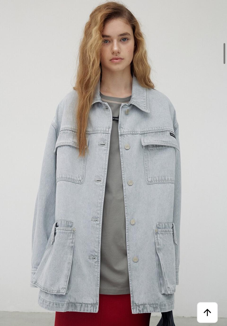 메종마레 Washed Work Jacket, Light Grey