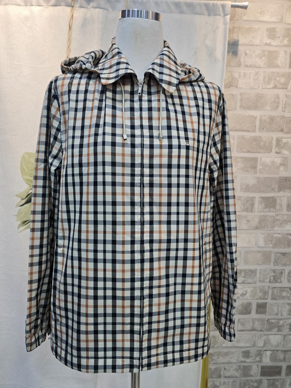 닥스 후드 체크 바람막이점퍼55