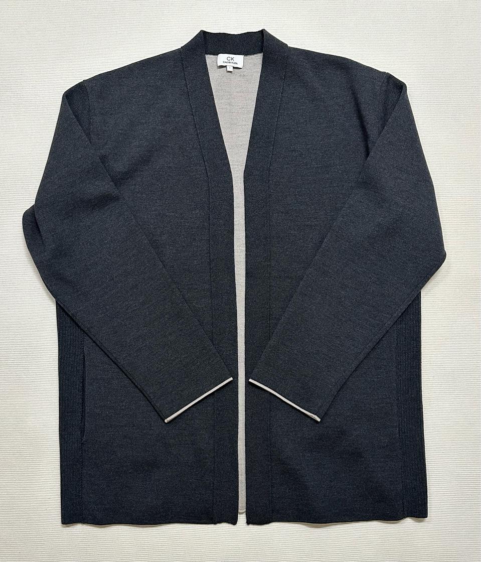 [새상품]CK 캘빈클라인 컬렉션 더블페이스 오픈 울가디건