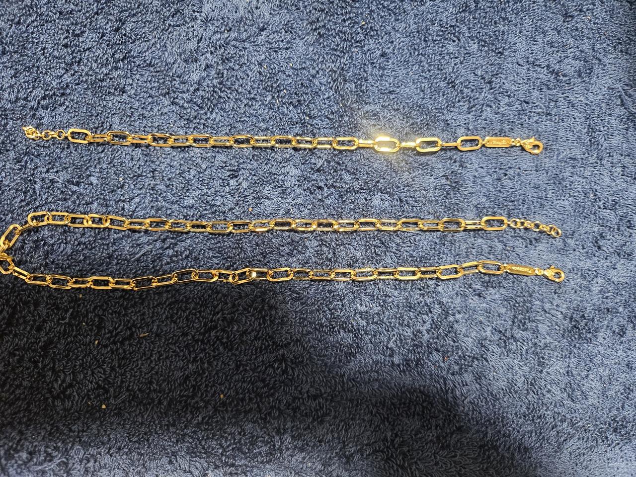 클립  목걸이/팔찌  금셋트