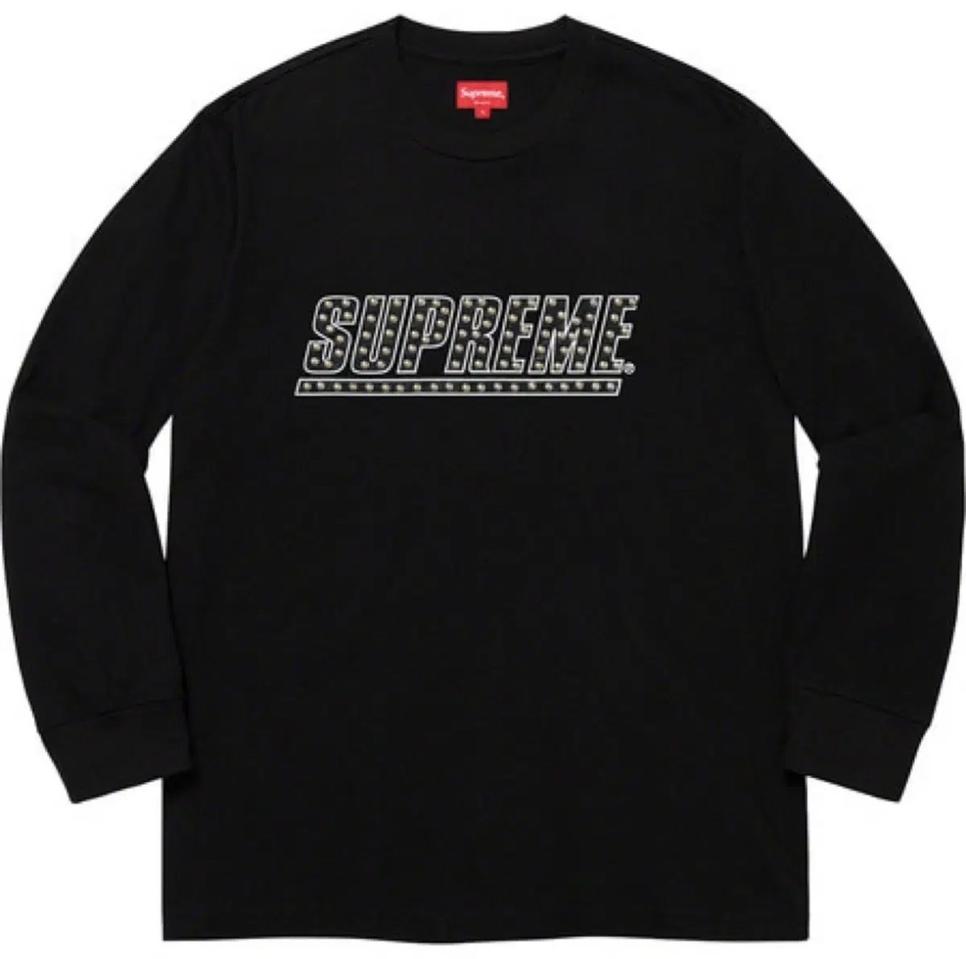 (L) 20ss 슈프림 스터디드 롱슬리브 탑 티셔츠