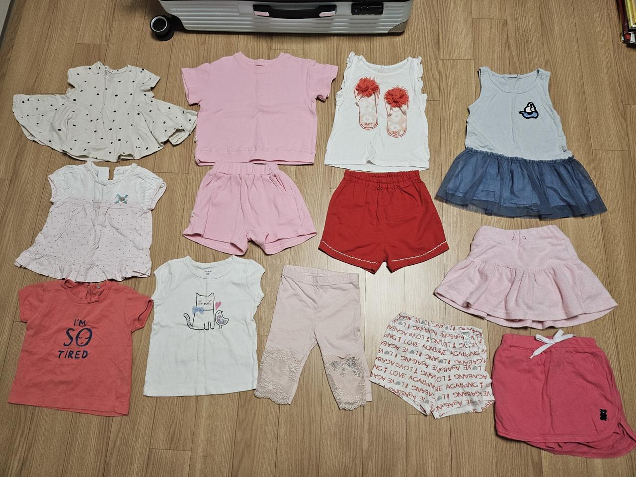 여름 여아옷 90사이즈 일괄 카터스 젤리스푼 외