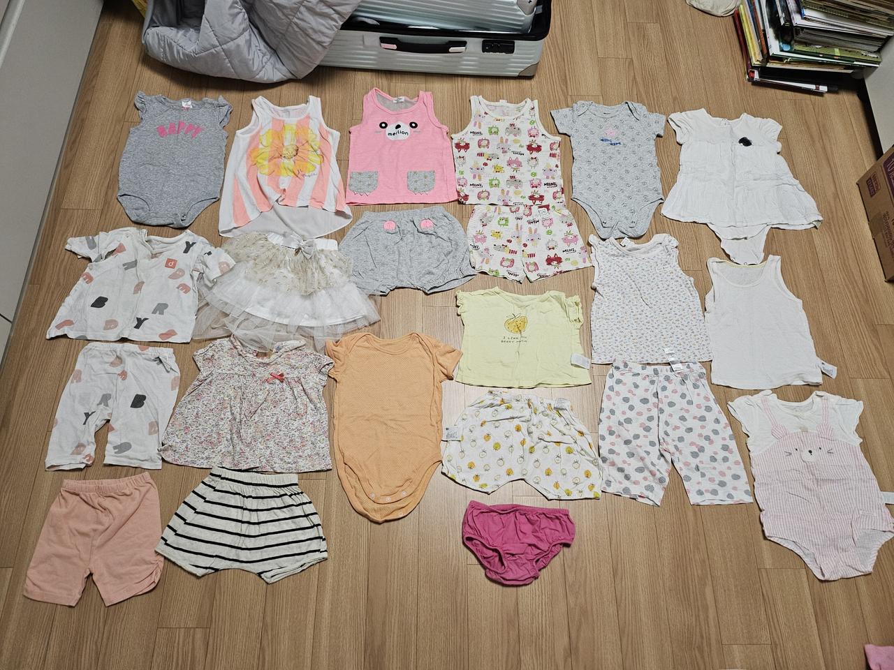 아기옷 여아 여름옷 20벌 80사이즈 유니클로 디어베이비 외