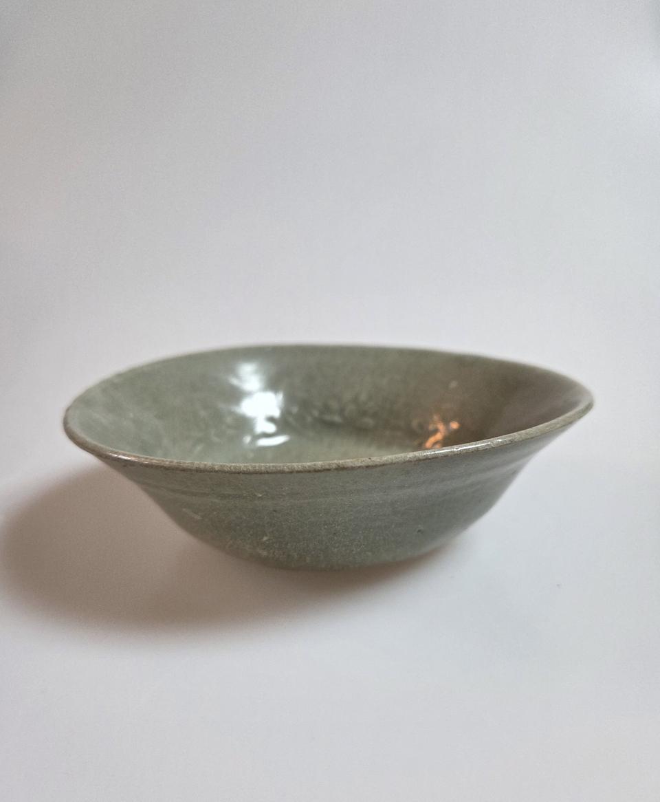 고미술품 고려시대 고려청자 양각 화문 소다완