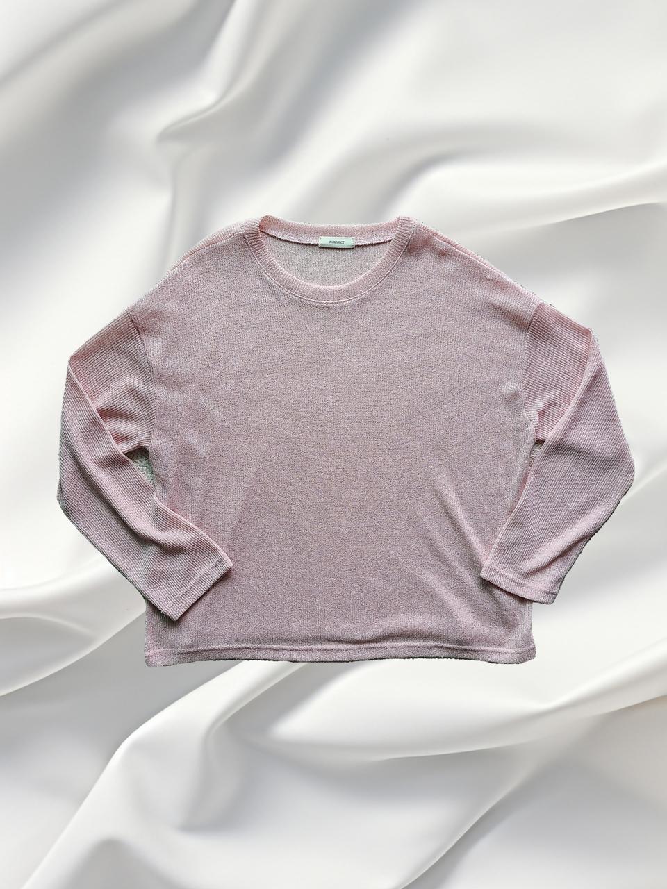 98PROJECT 핑크 루즈핏 니트