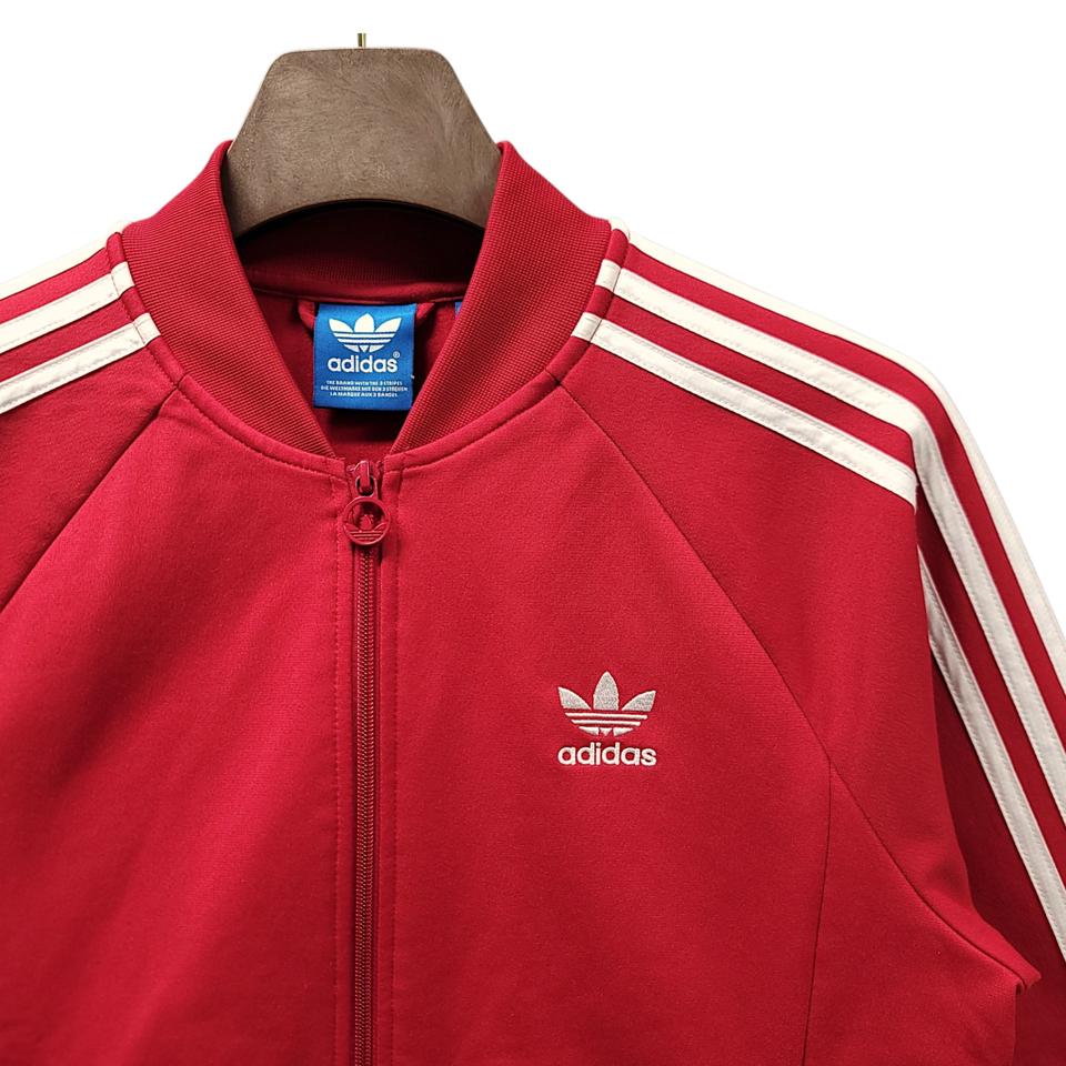 [100] 아디다스 레드&화이트라인 슈퍼스타 트랙탑 져지