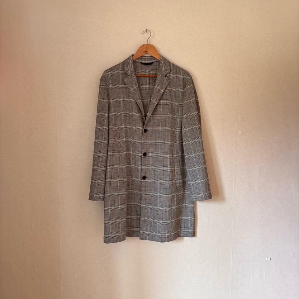 에피그램 시리즈 루즈핏 100 라이트 체크 코트 간절기