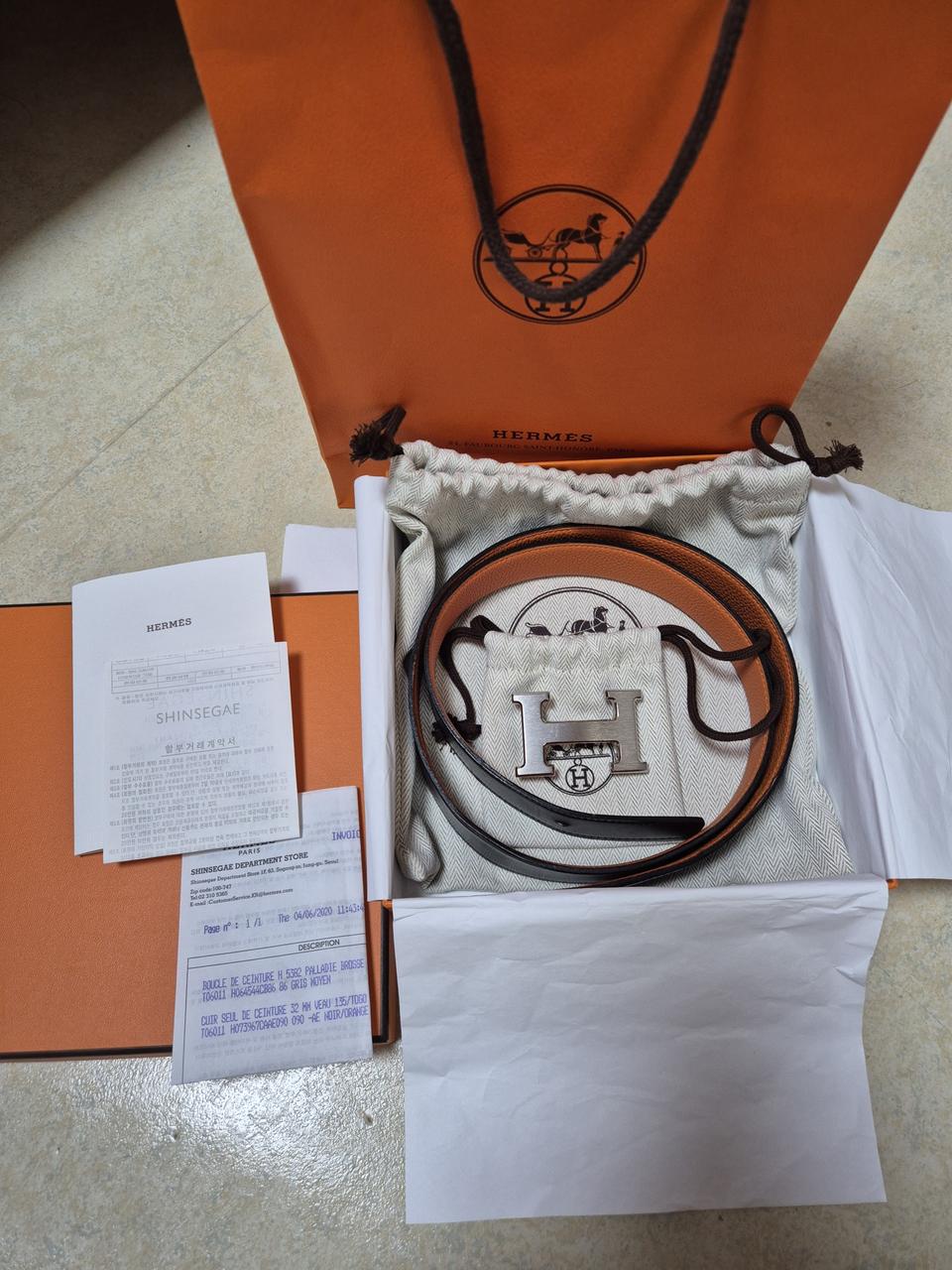 정품)에르메스 벨트90사이즈32~33판매