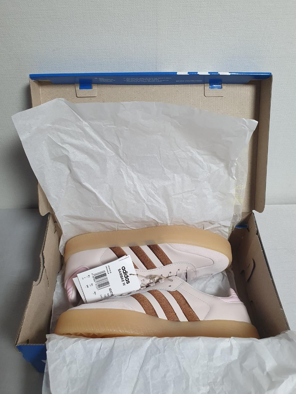 미사용 새상품 240mm 아디다스 삼배 파스텔핑크