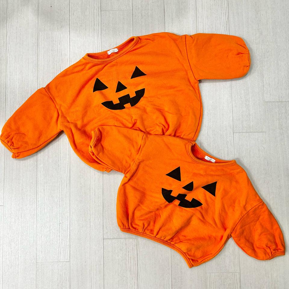 할로윈 호박 맨투맨 남매룩 형제 자매 커플룩