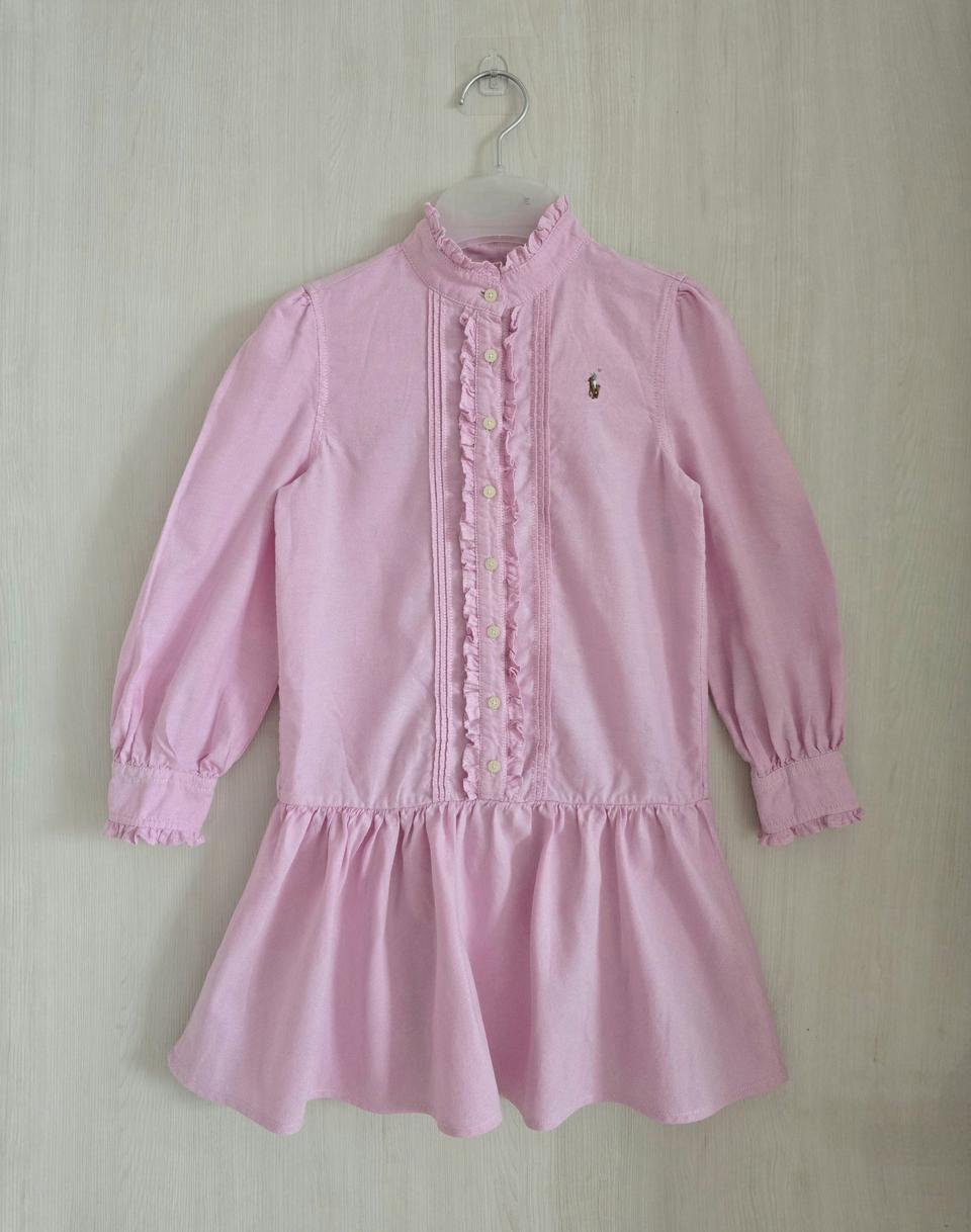 폴로랄프로렌키즈 옥스포드 드레스 여아 긴팔원피스 6사이즈