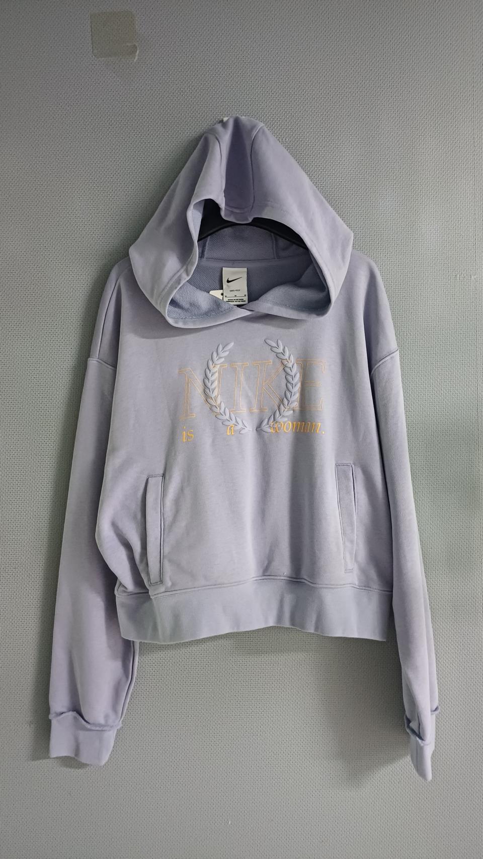 나이키 크롭 후드티 (M)