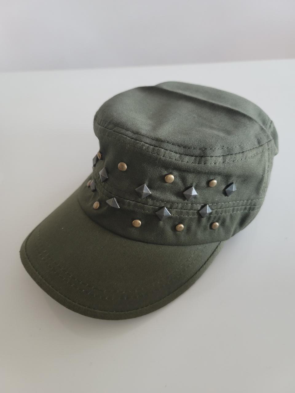 찌 장식 여성 군 모자