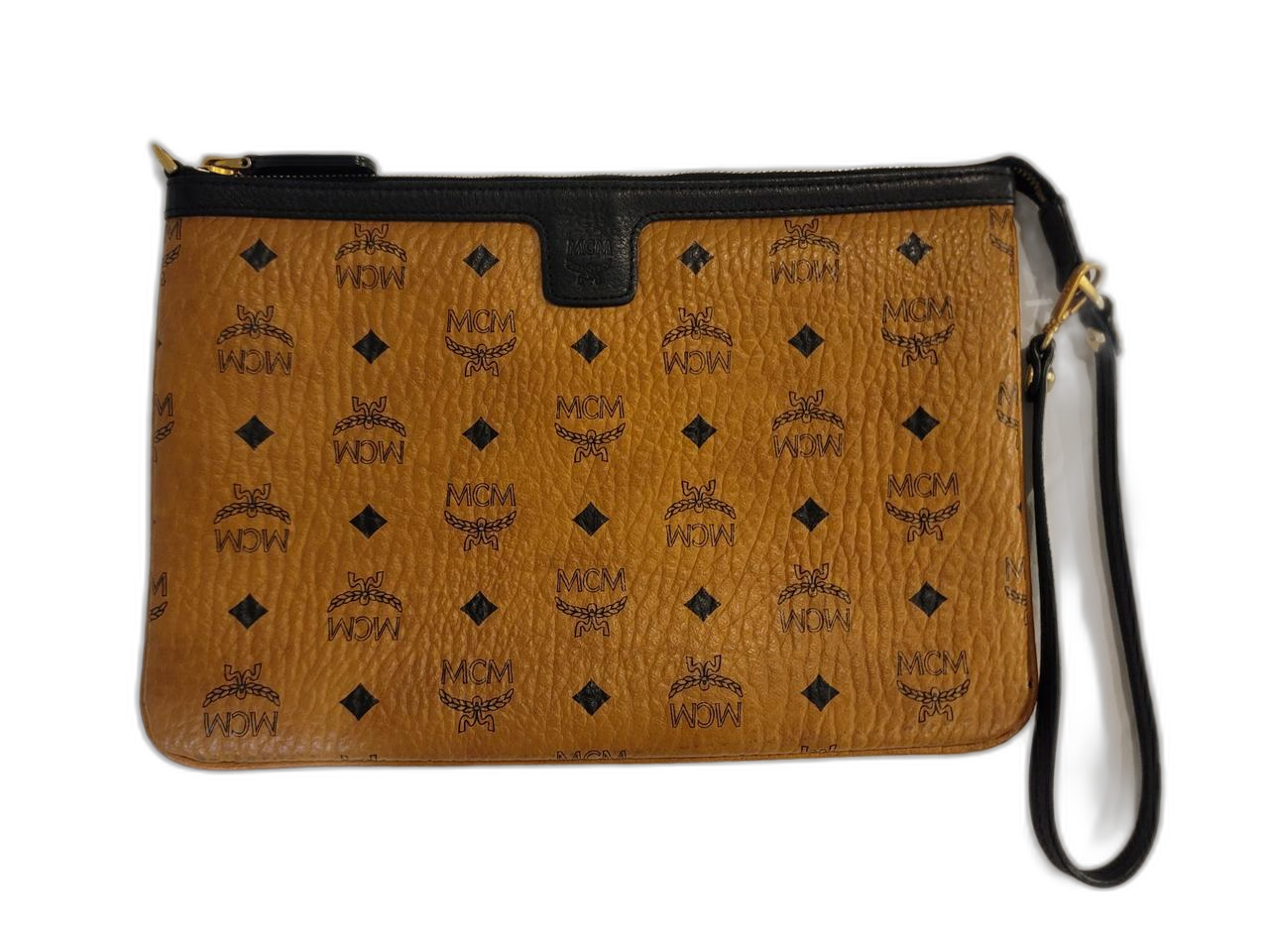 MCM 다이아몬드 리스틀릿 클러치백
