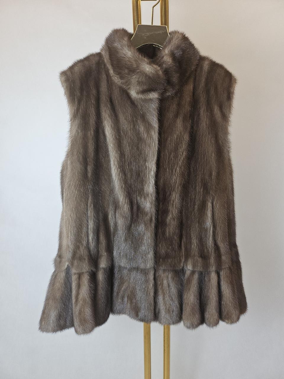 최고급 실버블루 풀스킨 밍크베스트