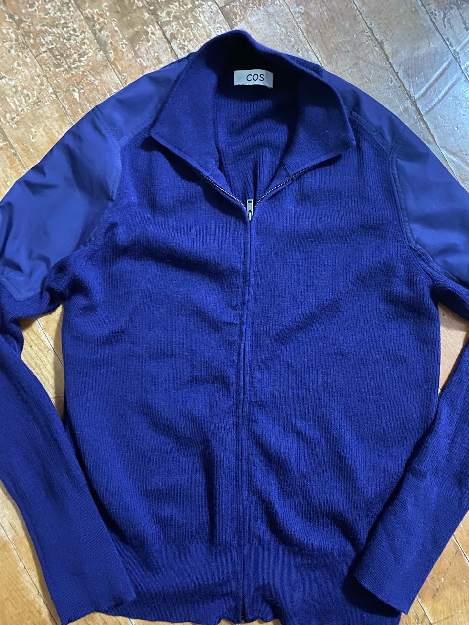 COS 네이비 니트 집업 자켓 L  (105)