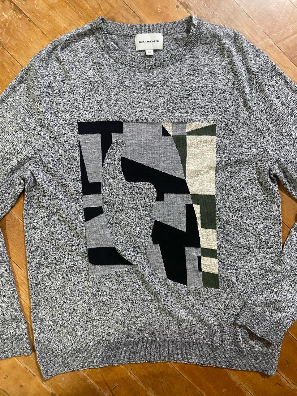 솔리드 옴므 남성 니트 그레이 52 (105)