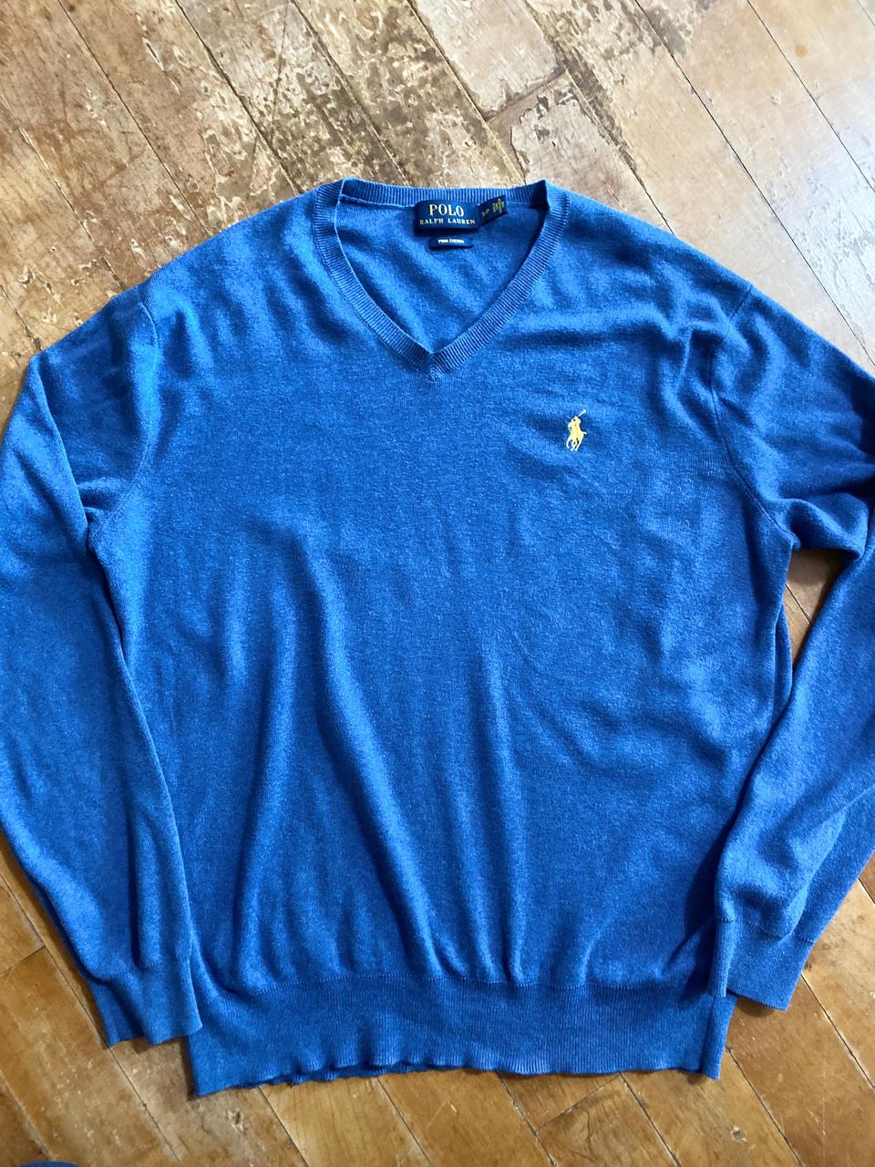 폴로 랄프로렌 피마코튼 니트 블루 S (100)