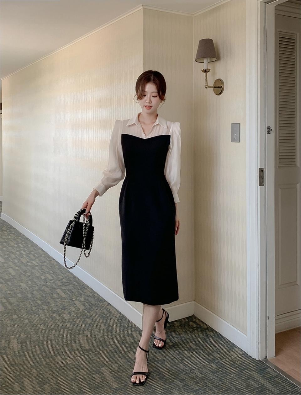 달리호텔 하객룩 미디 셔츠 원피스