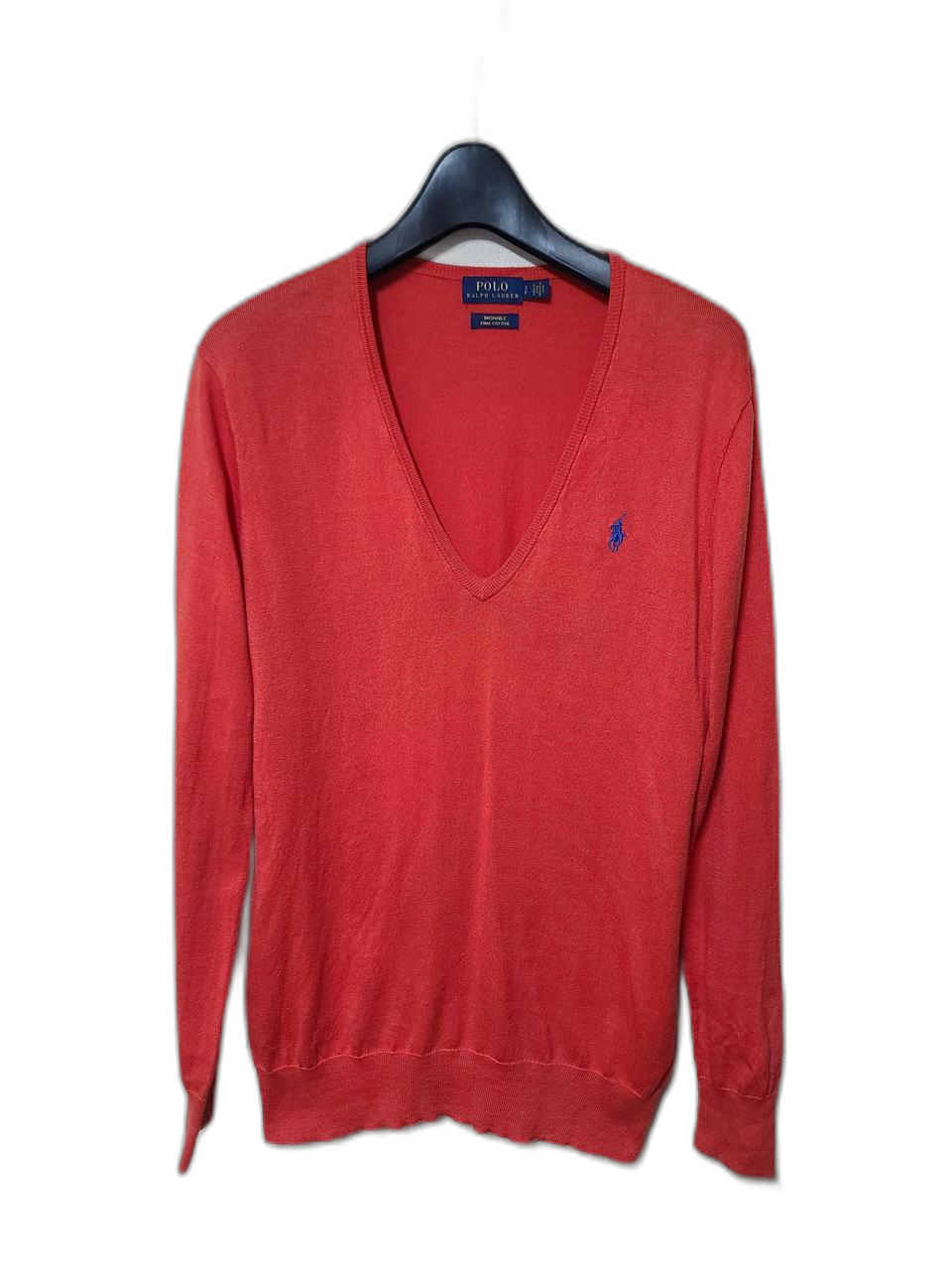 폴로 랄프로렌 피마코튼 브이넥니트