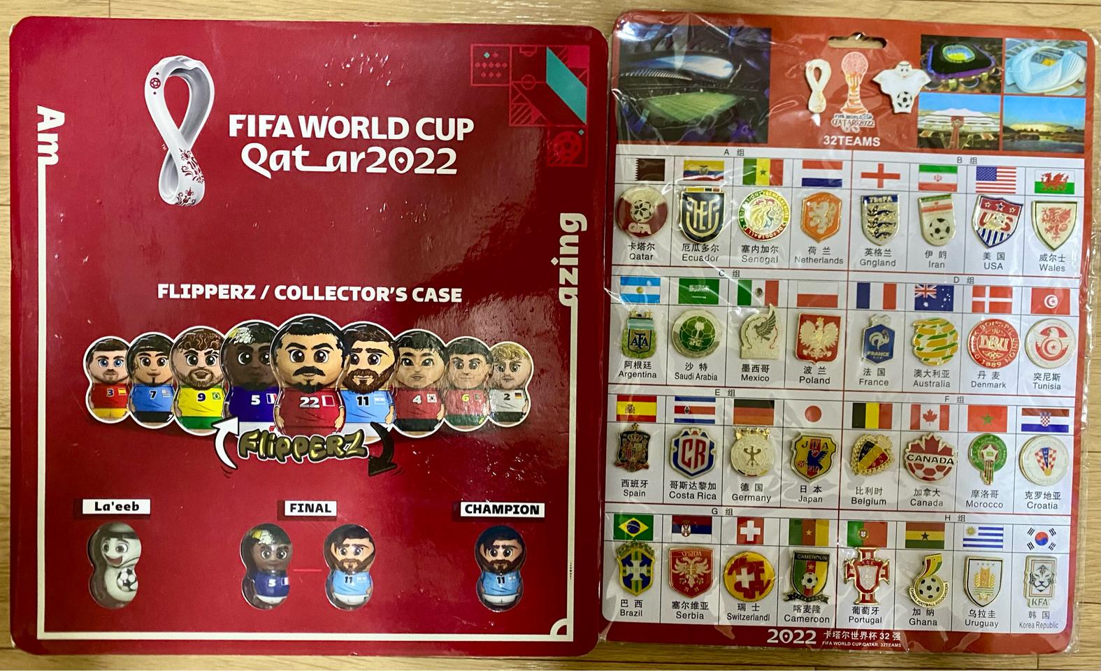 2022년 카타르 월드컵 피파 플리퍼즈 수집품 완성본 + 뱃지 판매합니다