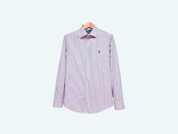 폴로 남성 스트라이프 긴팔 드레스 셔츠 남방