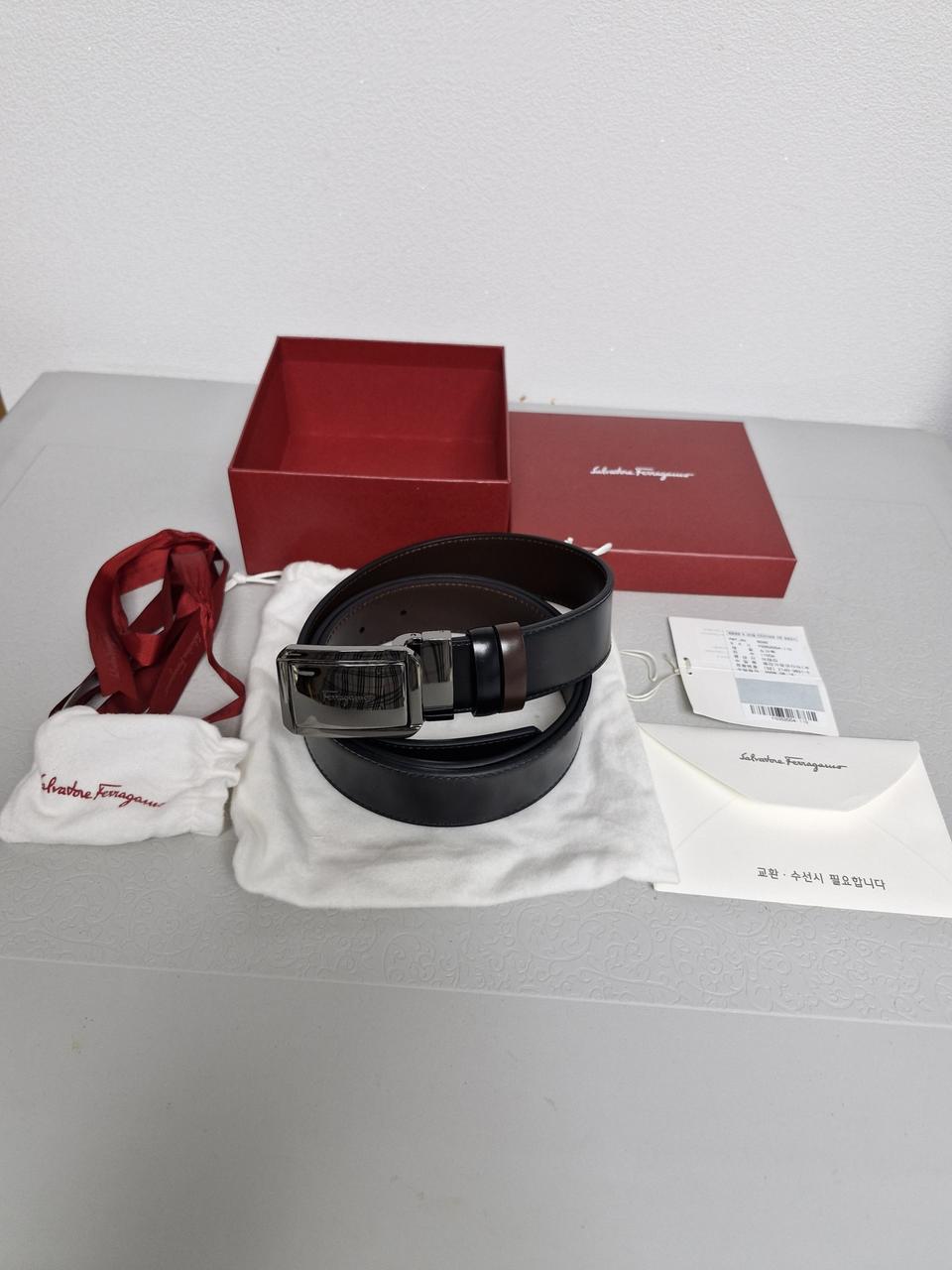 살바토레 페라가모 양면 가죽벨트 정품