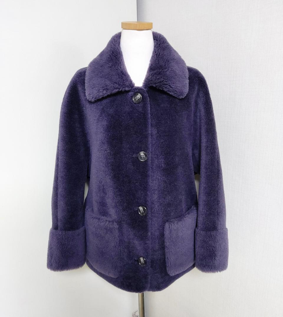 칼라거펠트 퍼 천연양모 자켓 (55사이즈)85