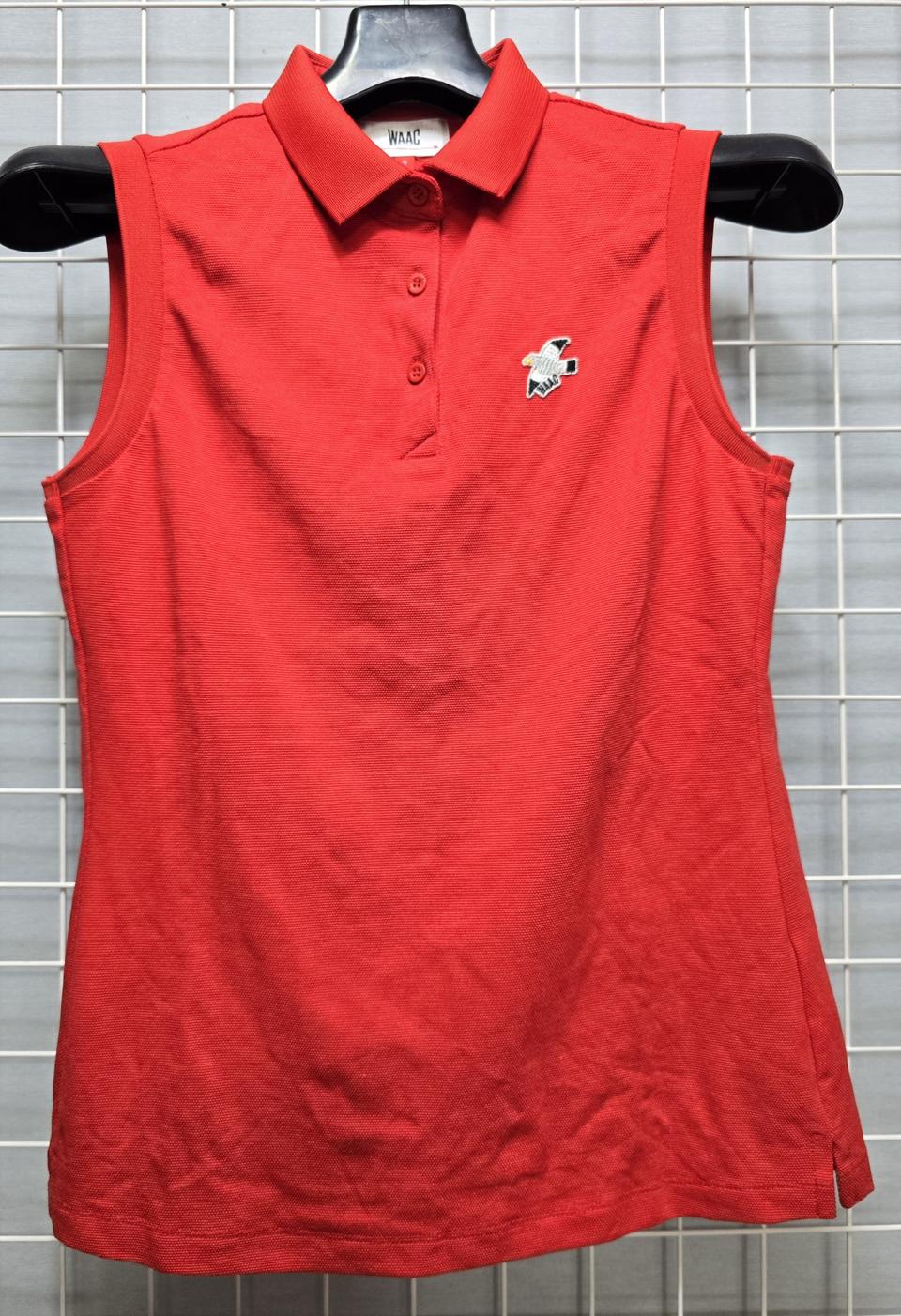 WAAC 왁 여성용 골프웨어 민소매 카라티셔츠