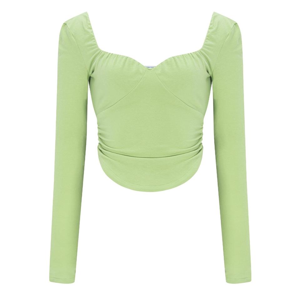 [새상품] 플리즈노팔로우 미스티 탑 라이트 그린