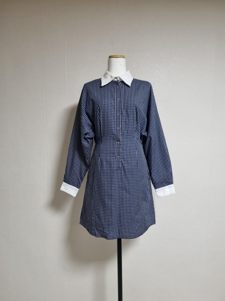 OP231 체크카라원피스