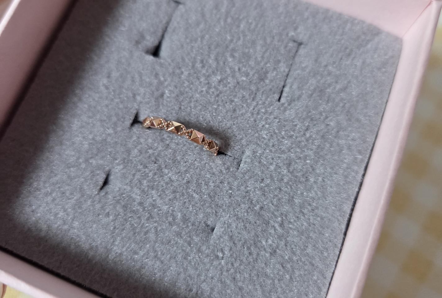 (새상품) 14k 핑크골드 반지 7.5호