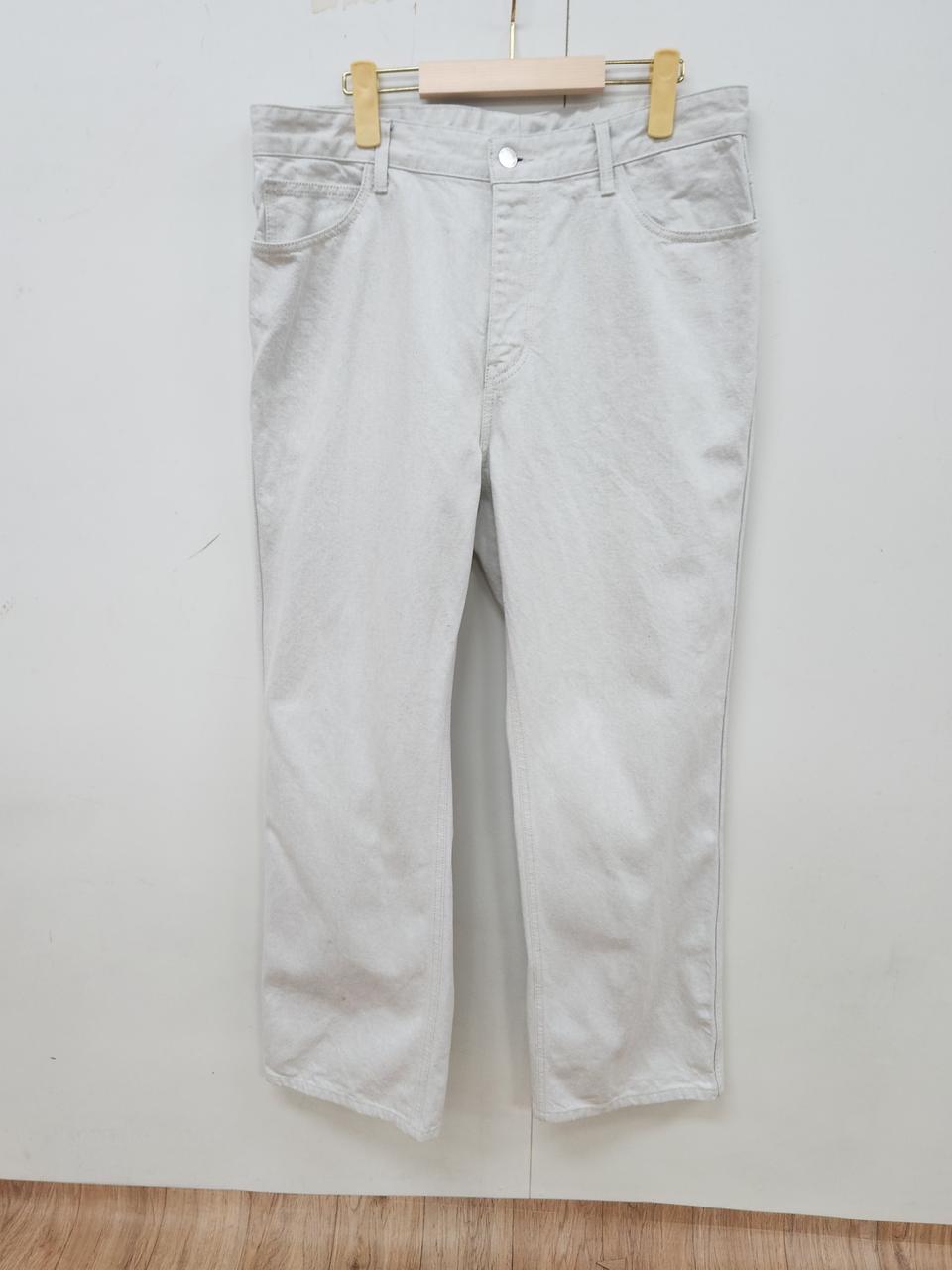 (정품) 솔리드옴므 남성 와이드 데님팬츠 52(34) 크림베이지