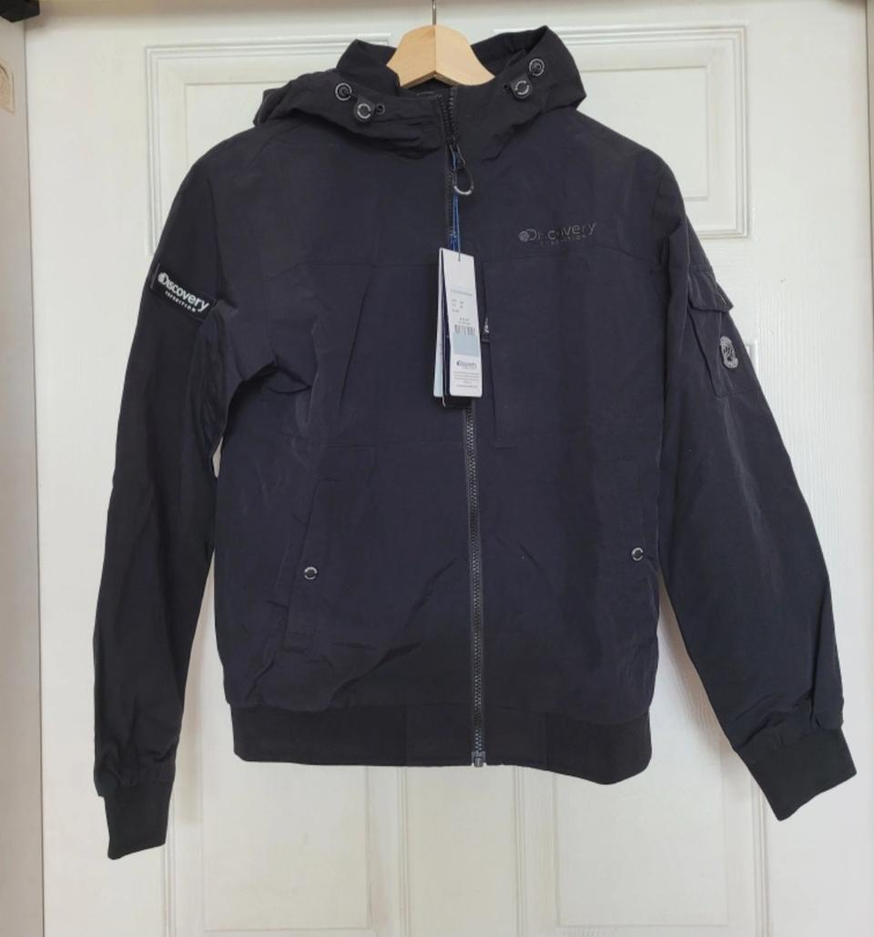 새상품)디스커버리 여성 와펜 후드 바람막이 자켓 S 90