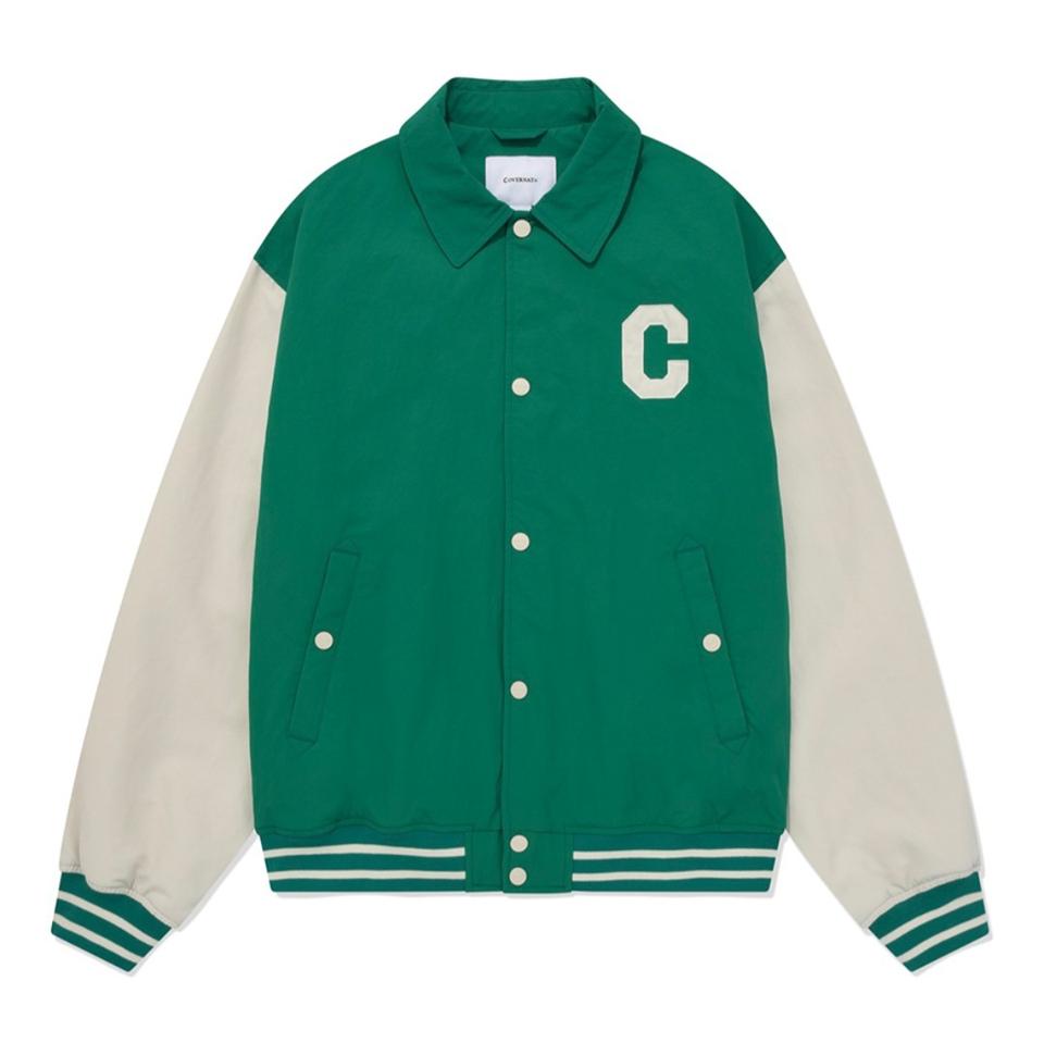 커버낫 바시티 자켓 그린