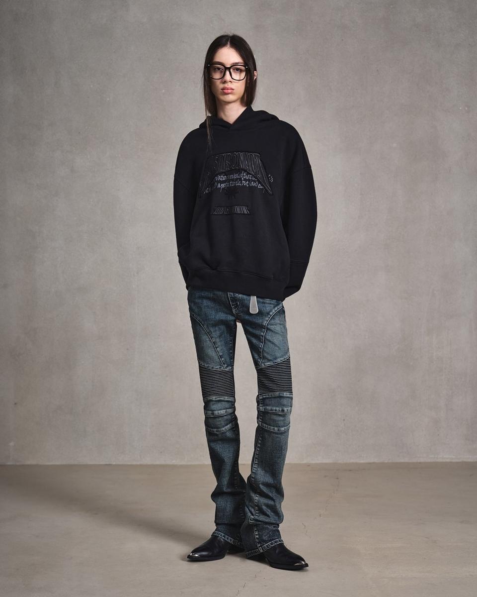 46 ) LMOOD 엘무드 아톰 패치워크 오버핏 후드