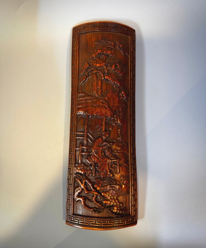 고대 문방용품 - 대나무 서예 팔 받침대