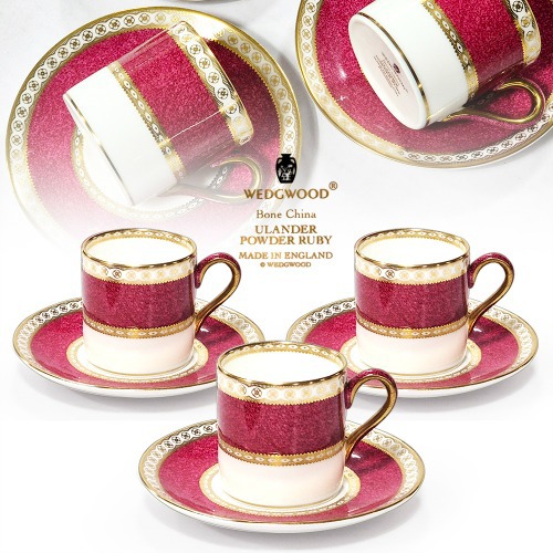 영국산 웨지우드(WEDGWOOD)루비 울랜더 에스프레소 잔3EA