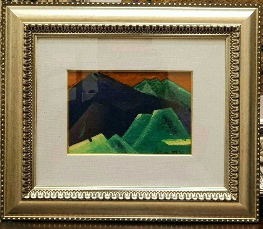 유산 민경갑화백 희소유화 山