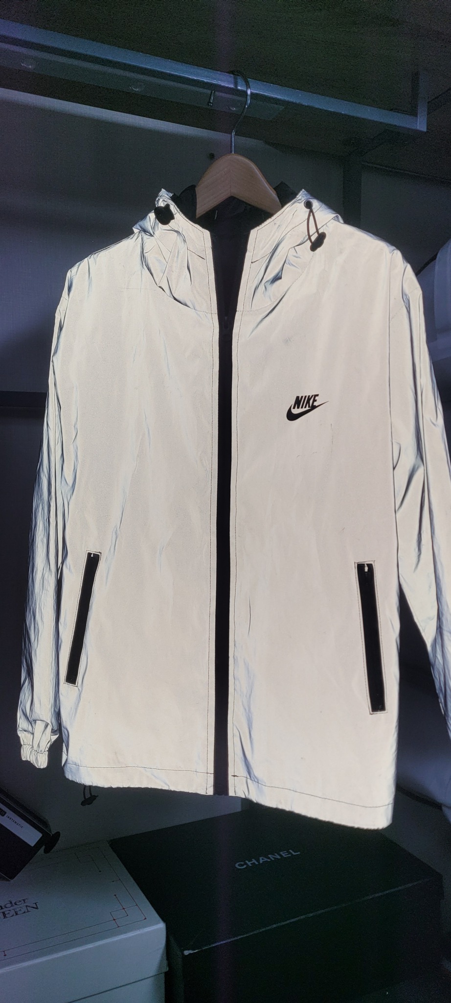 플래시 반사 나이키 로고 바람막이