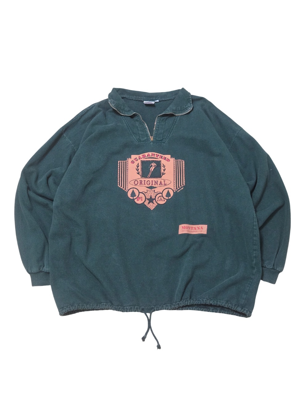 USA 빈티지 쿼터 집업 스웻셔츠