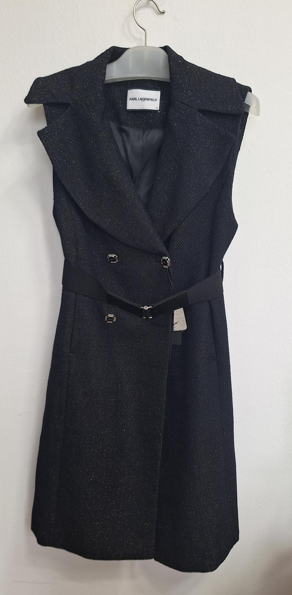 칼라거펠트 트위드 조끼코트ㅡ새상품