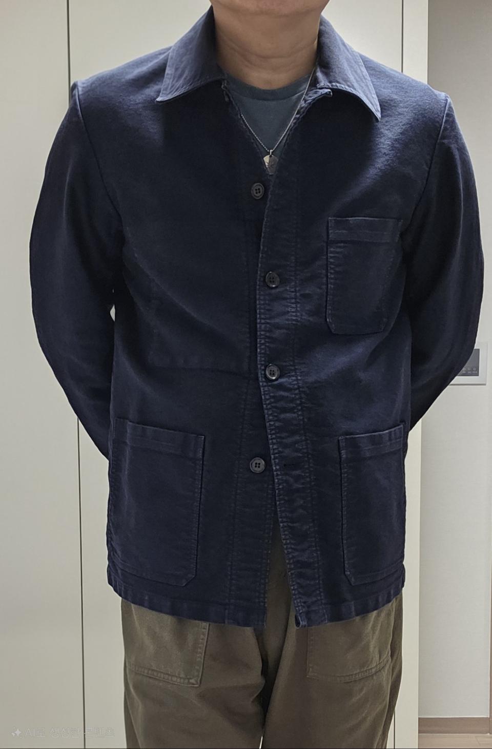 베트라 VETRA 몰스킨 프렌치 워크자켓  블루 (46) 100~105